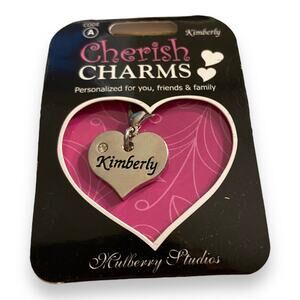 Cherish Charms KIMBERLY‎ Name Bracelet Charm NEW NWT Silver Tone Silvertone